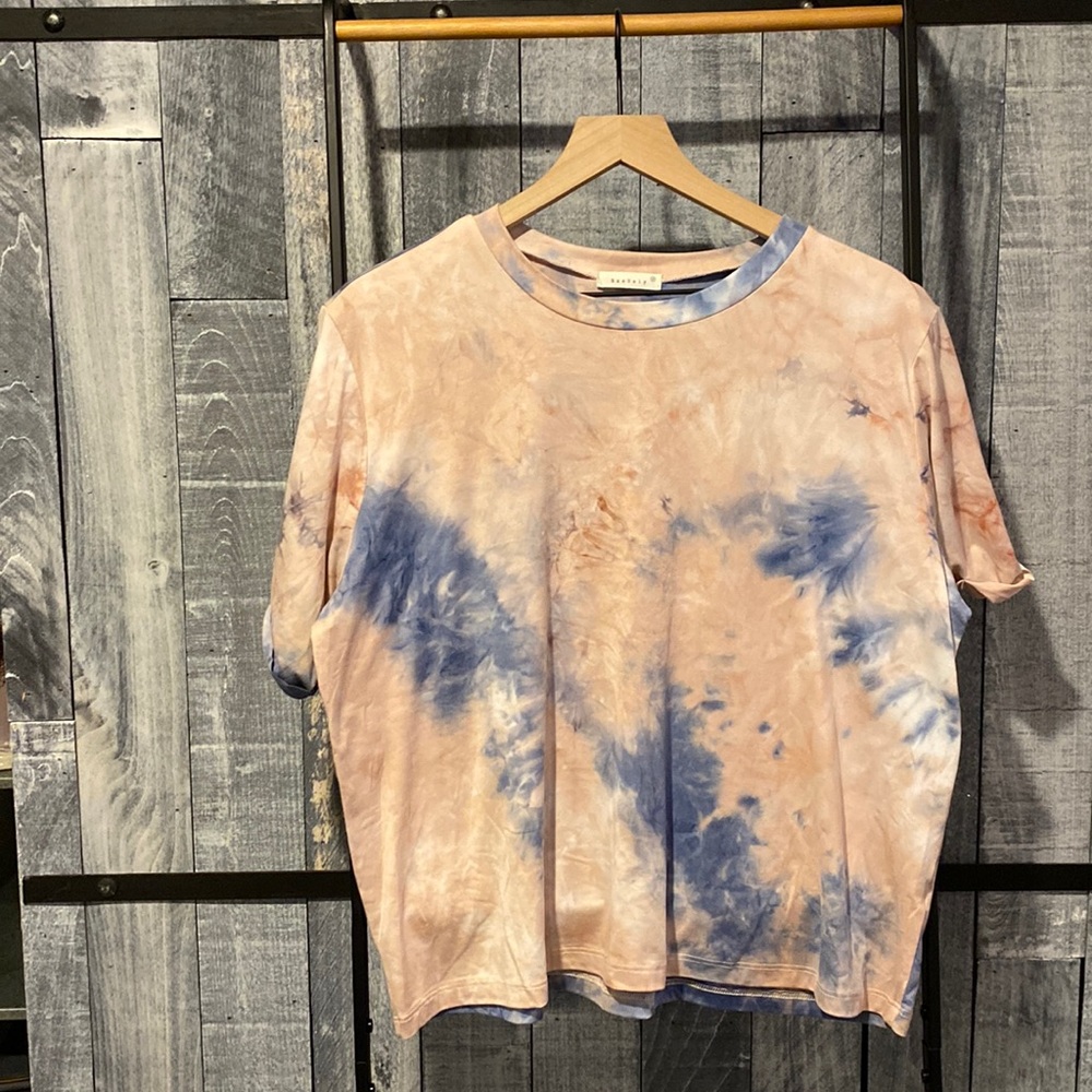 Pink & Blue Tie Dye Short Sleeve Tee